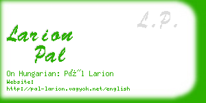 larion pal business card